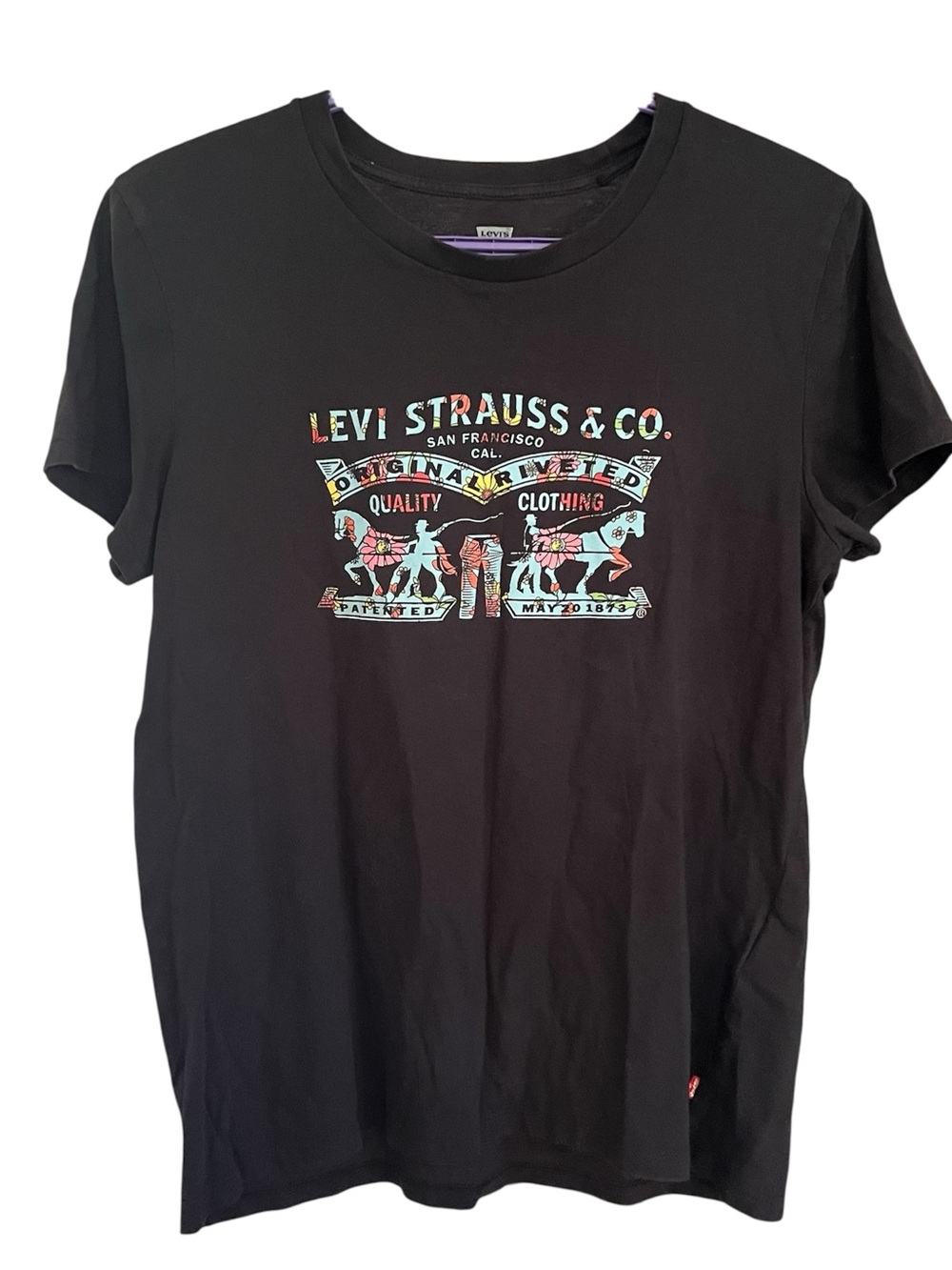 Levi's Black Floral Logo Graphic T-Shirt